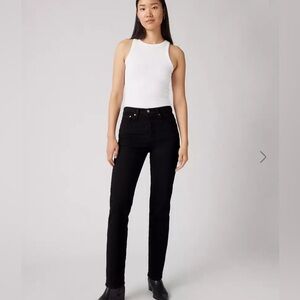 LEVI’S Sz 30 Wedgie Straight Button Fly in Black NEW WITH TAGS